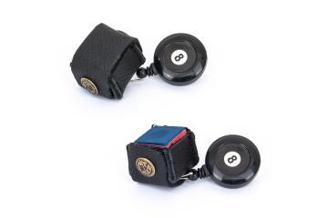 Leren krijthouder met spoel