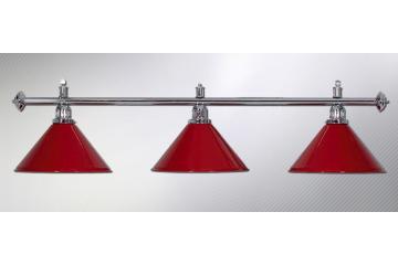 stanglamp met 3 x rode kap