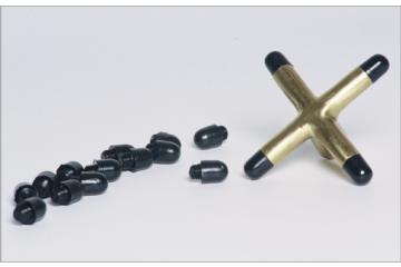 zwart dopje los, voor koperen brug