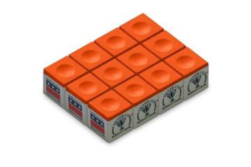 Silver Cup doosje 12 krijtjes Oranje