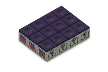 Silver Cup doosje 12 krijtjes paars