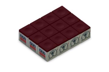 Silver Cup doosje 12 krijtjes Wijnrood