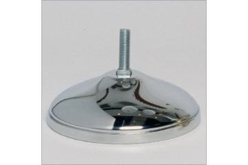 stelpoot chroom 130 mm - schroefdr. M10